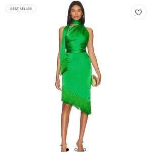 L’Academie Ziggy Green Fringe Dress